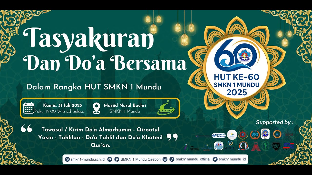 Tasyakur dan Do'a Bersama Dalam Rangka HUT Ke-60 SMKN 1 Mundu Cirebon Tahun 2025