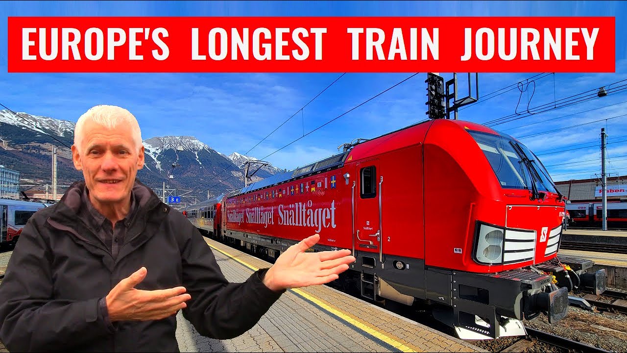 Malmo to Innsbruck overnight train with Snälltåget - Europe's longest train route.