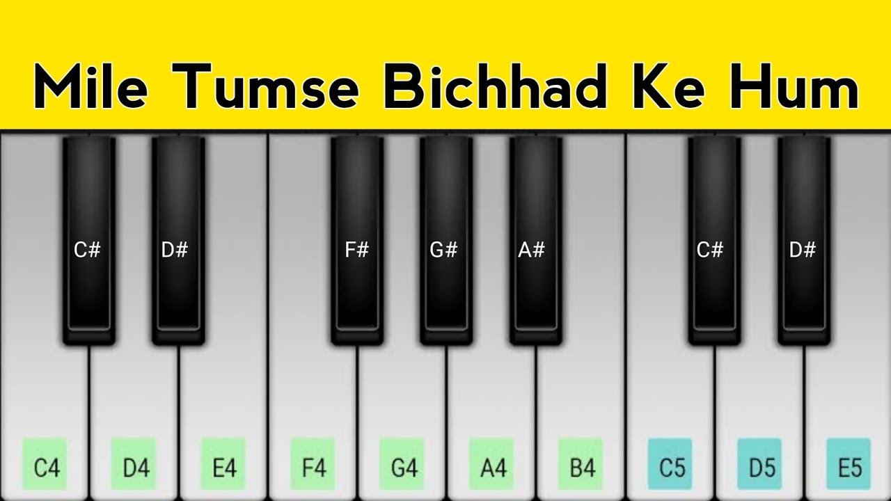 Mile Tumse Bichad Ke Hum Piano Tutorial | Alka Yagnik, Kumar Sanu