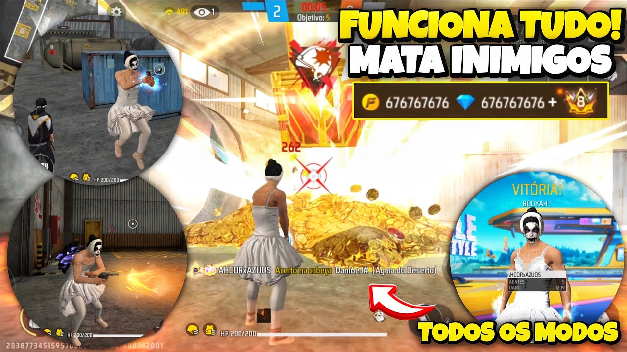 (NOVO UNLOCK ALL🤩) UNLOCK ALL ATUALIZADO NA PARTIDA/MATANDO INIMIGOS com PING BAIXO ANTIBAN GR&Aacute;TIS 