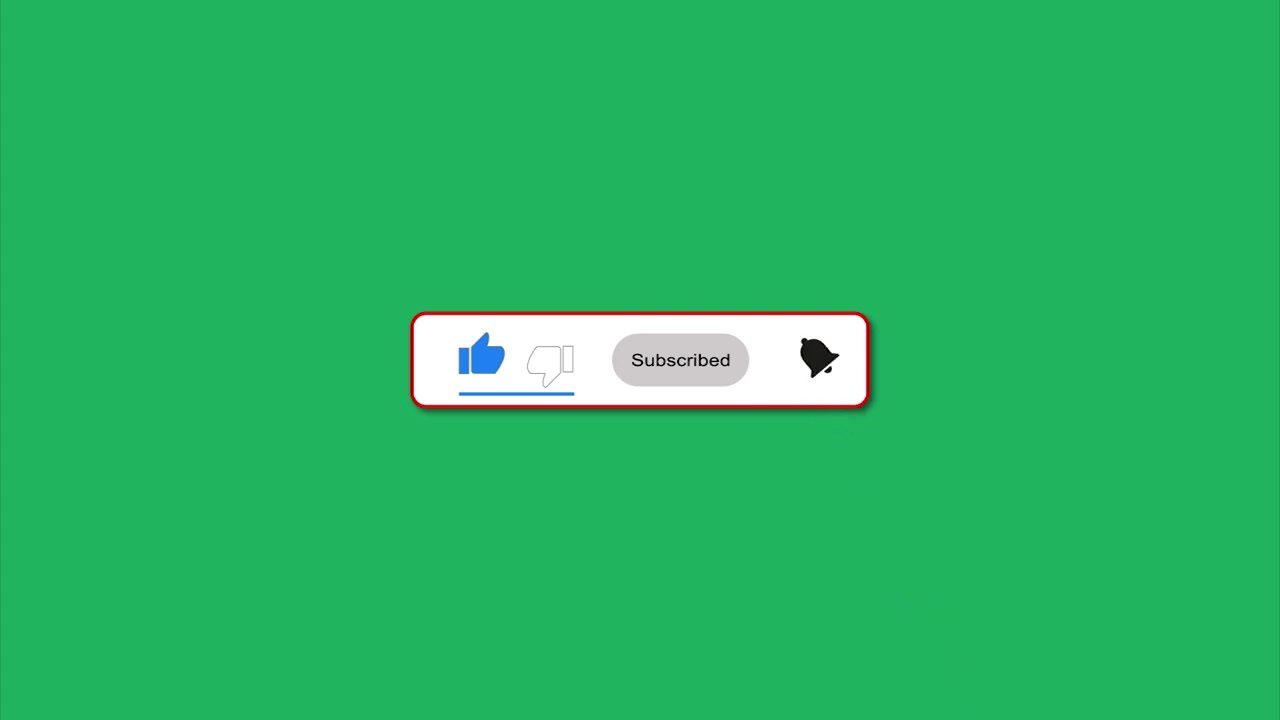 new subscribe button green screen 2022