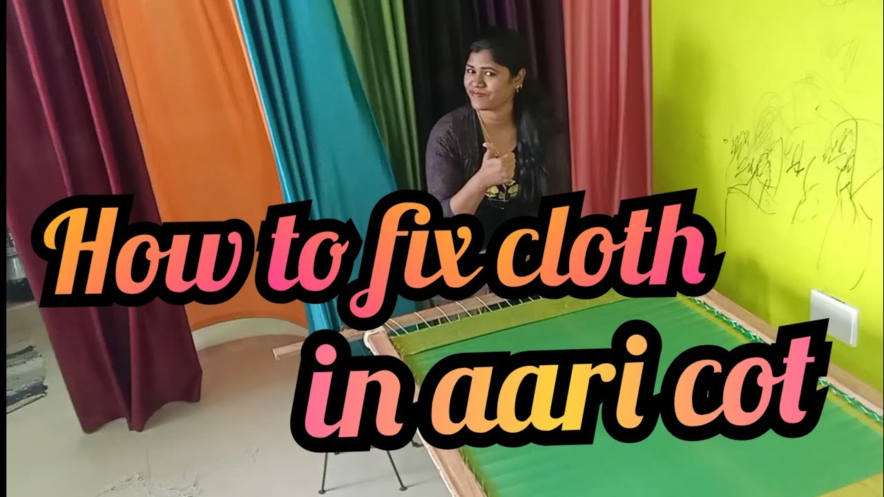 how to fix cloth in aari cot | aari work frame | bhuvana | tamil | explain