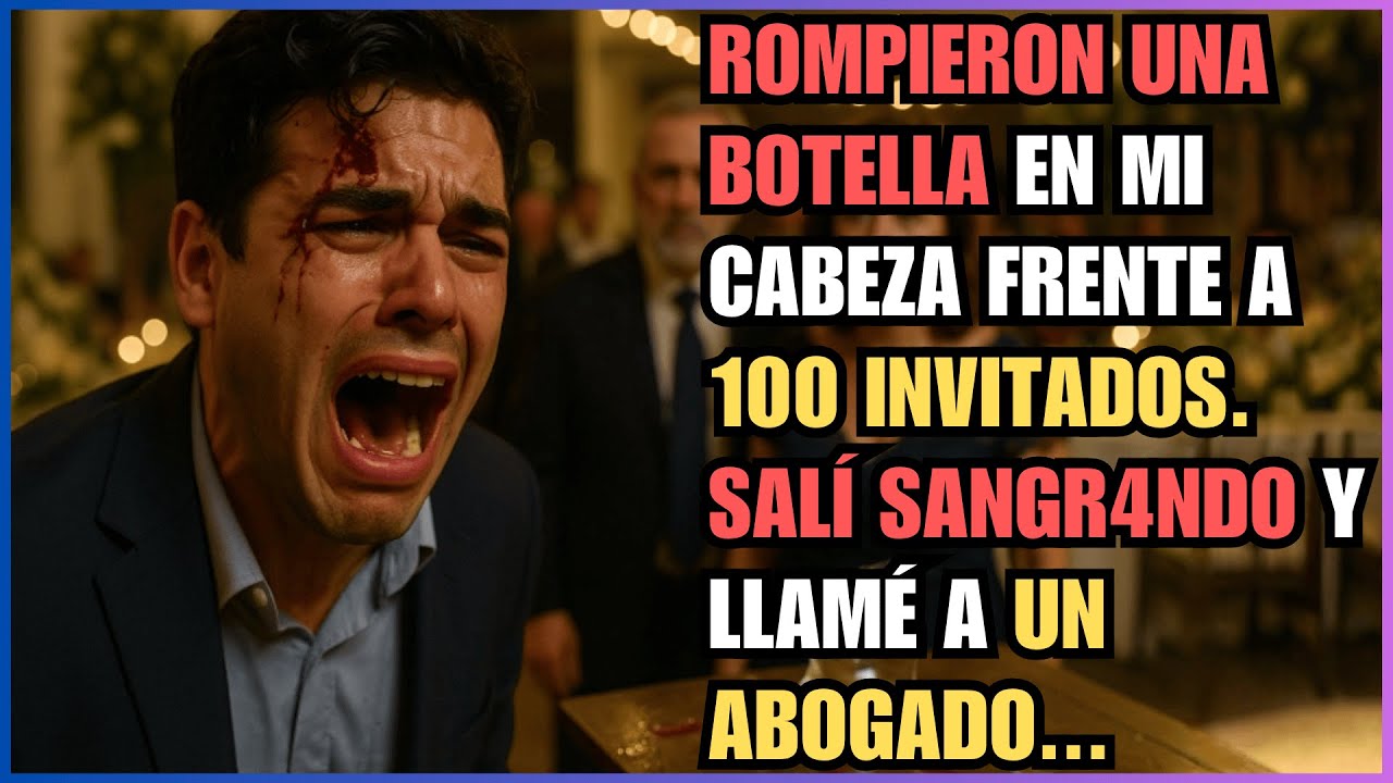 ROMPIERON UNA BOTELLA EN MI CABEZA FRENTE A 100 INVITADOS. SALÍ SANGRANDO Y LLAMÉ A UN ABOGADO...