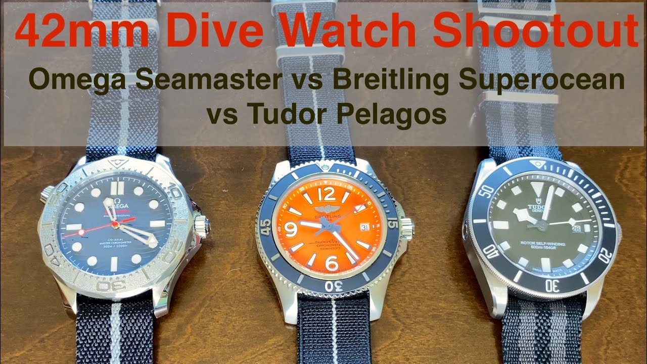 42mm Diver Shootout - Omega Seamaster vs Breitling Superocean vs Tudor Pelagos