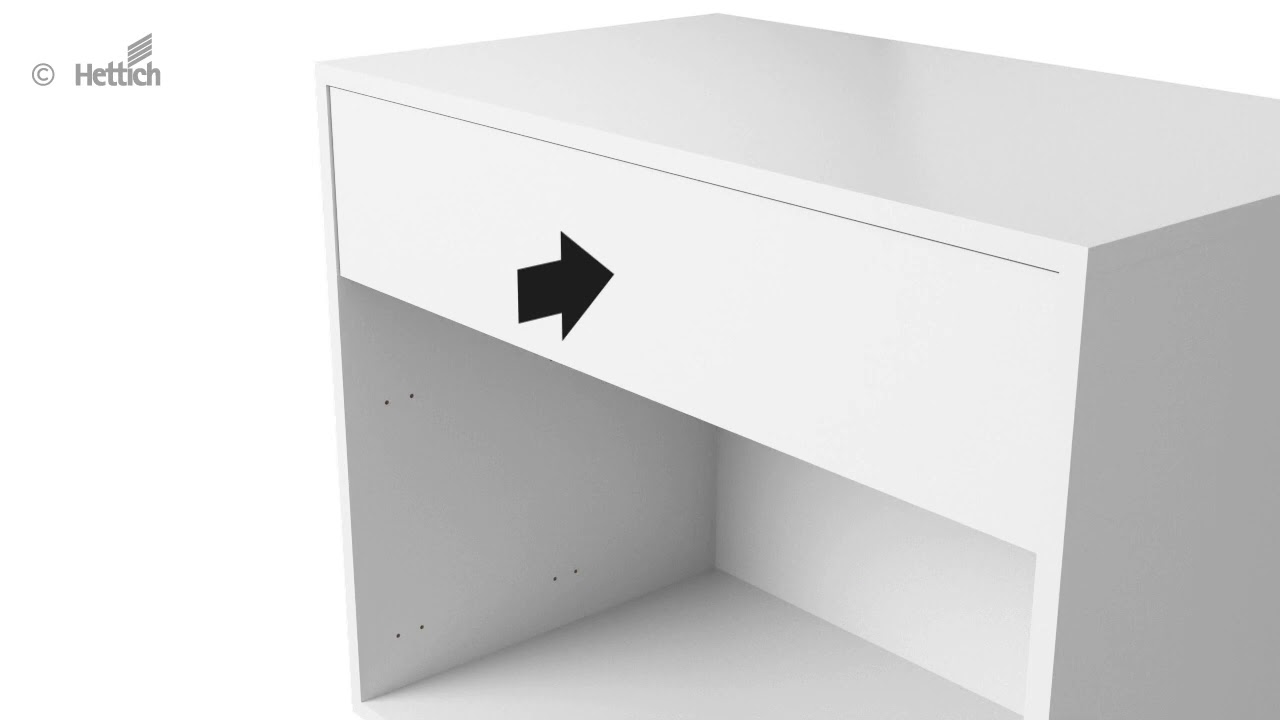 Push to open Silent for AvanTech YOU drawers. Assembly animation