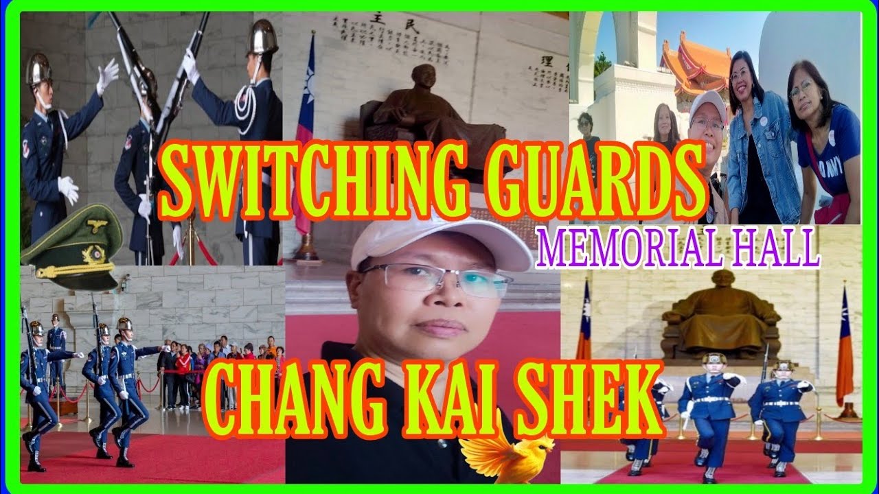 CHANGING OF GUARDS AT CHIANG KAI SHEK, TAIWAN  || @gnewskietv #chiangkaishekmemhall