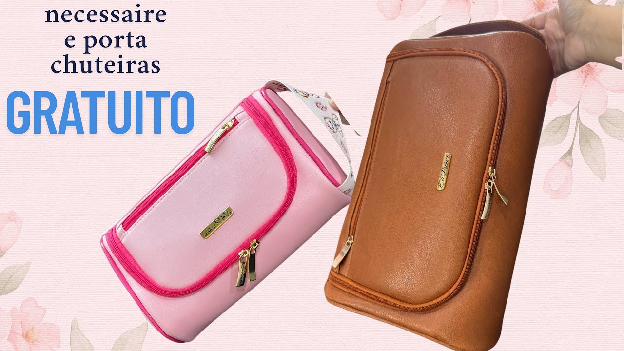 Necessaire e Porta chuteira Urban - MOLDES GRATUITOS- Replay da Live transmitida no insta
