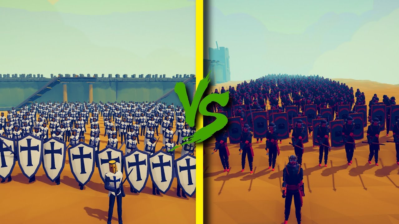 KNIGHT ARMY vs MEDIEVAL ARMY - Totally Accurate Battle Simulator TABS