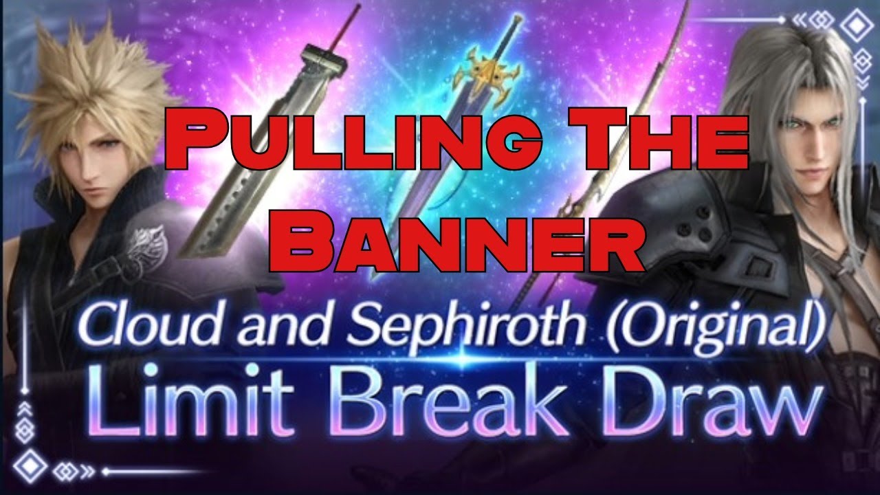 FF7 Ever Crisis Pulling on the Cloud and Adult Sephiroth 2nd Anniversary Limited Banner