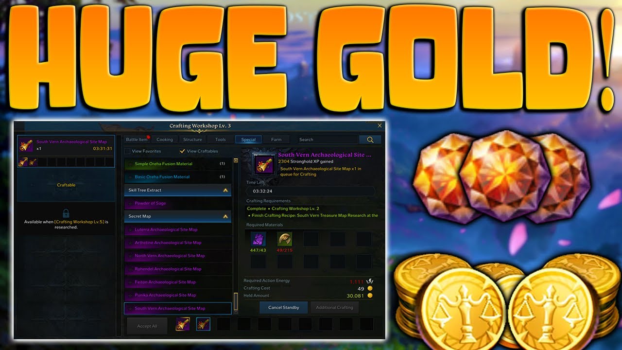 MAKE MASSIVE GOLD WITH THIS TRADE SKILL! Excavating Gold Making Guide! | Lost Ark!