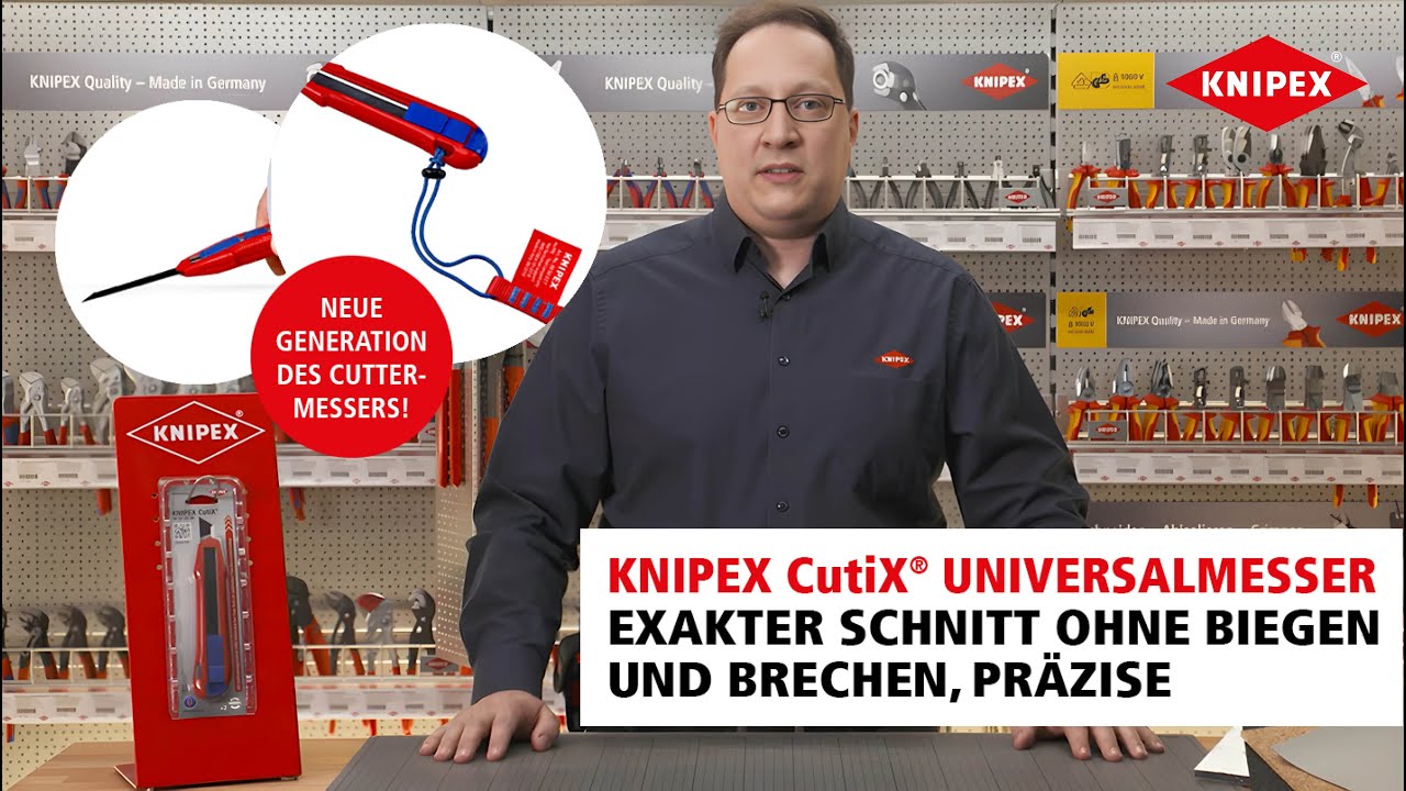 Universal-Cuttermesser CutiX® von KNIPEX (90 10 165) // KNIPEX Werkstatt TV
