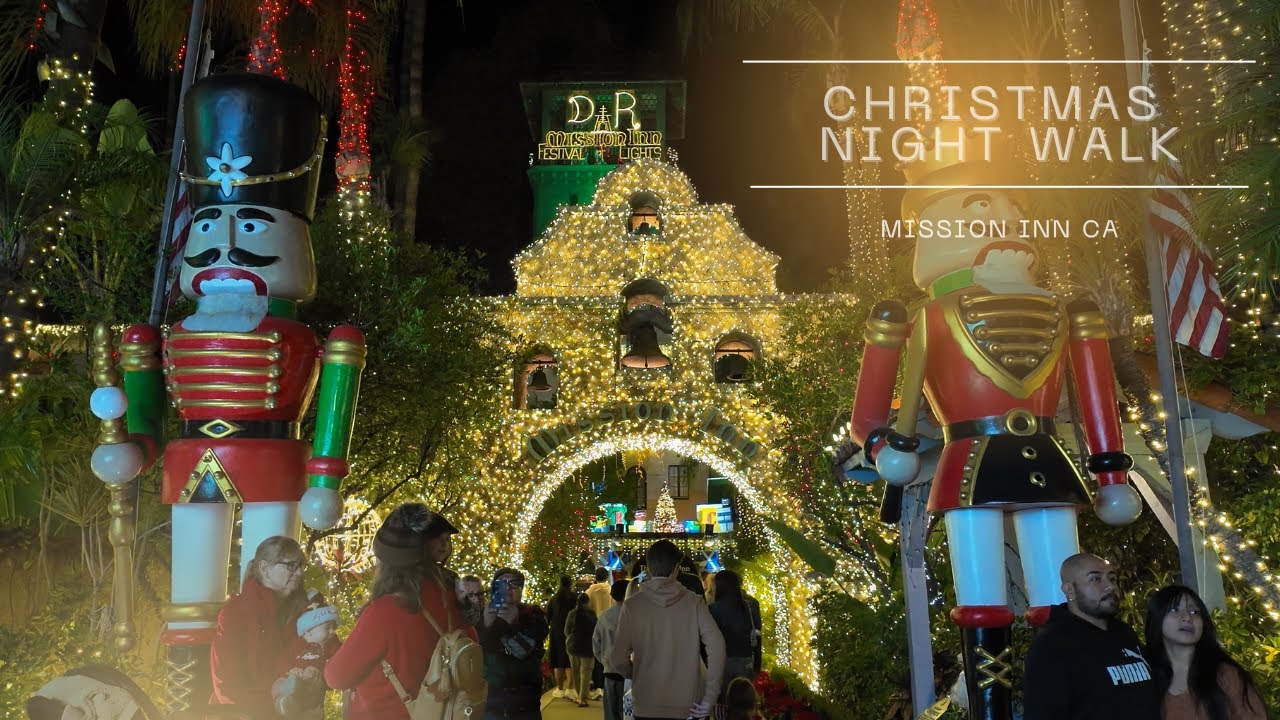 A Christmas Night Walk Through a Timeless Hotel  Mission Inn California