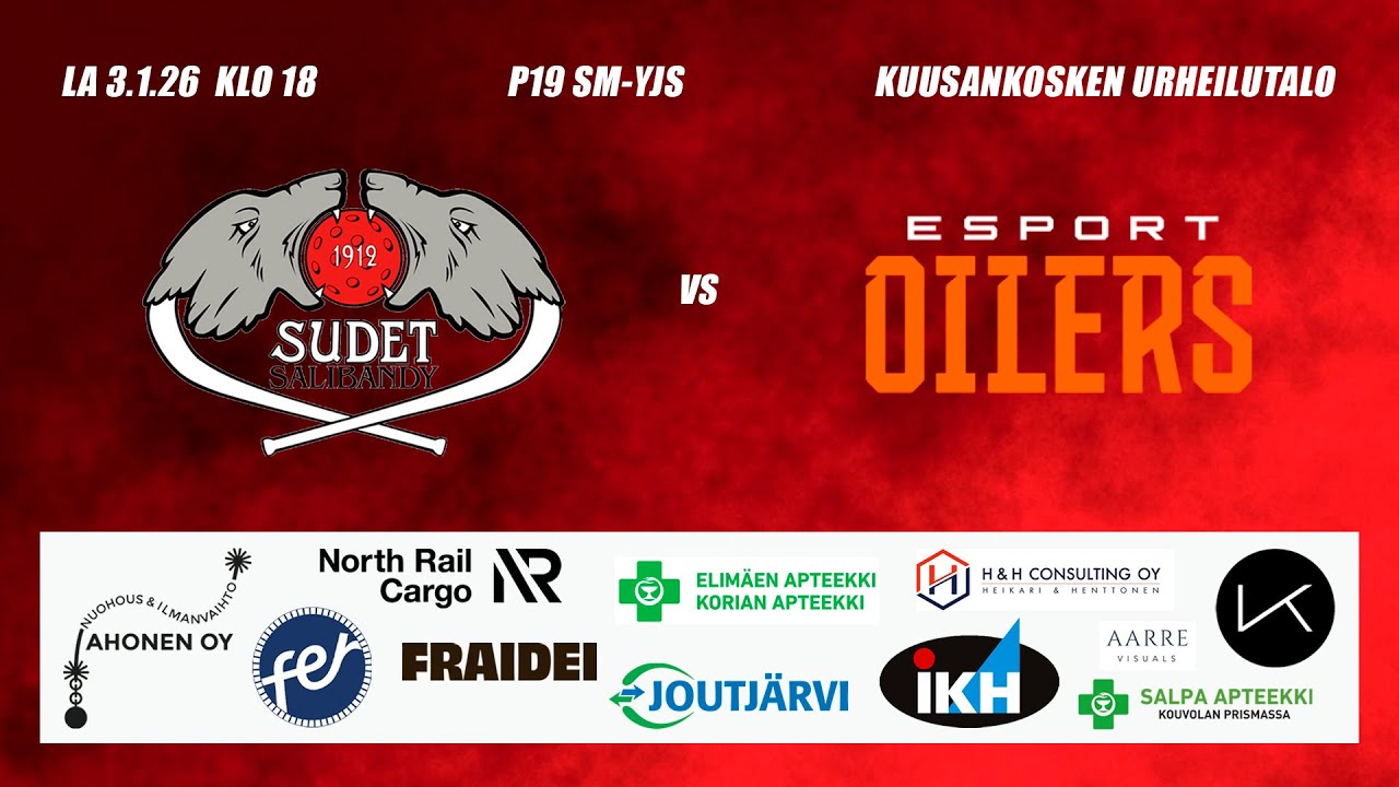 P19 SM Sudet SB - Oilers NG, 3.1.2026 | Sudet Salibandy Kouvola