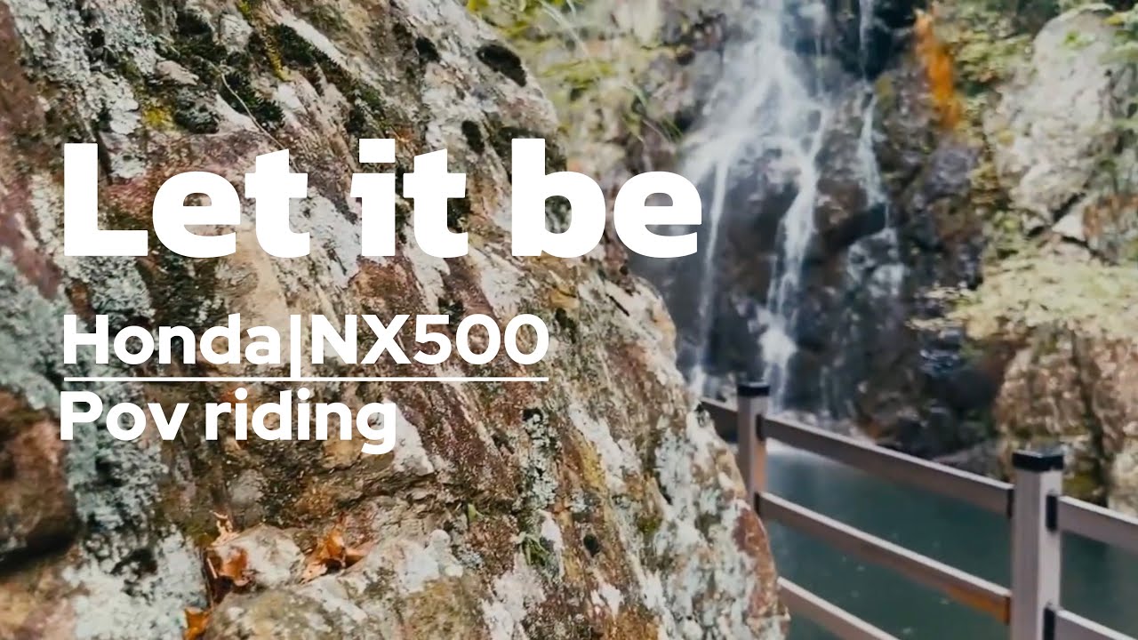  Honda NX500 | Ride into the Falls(홍룡폭포) | pov riding