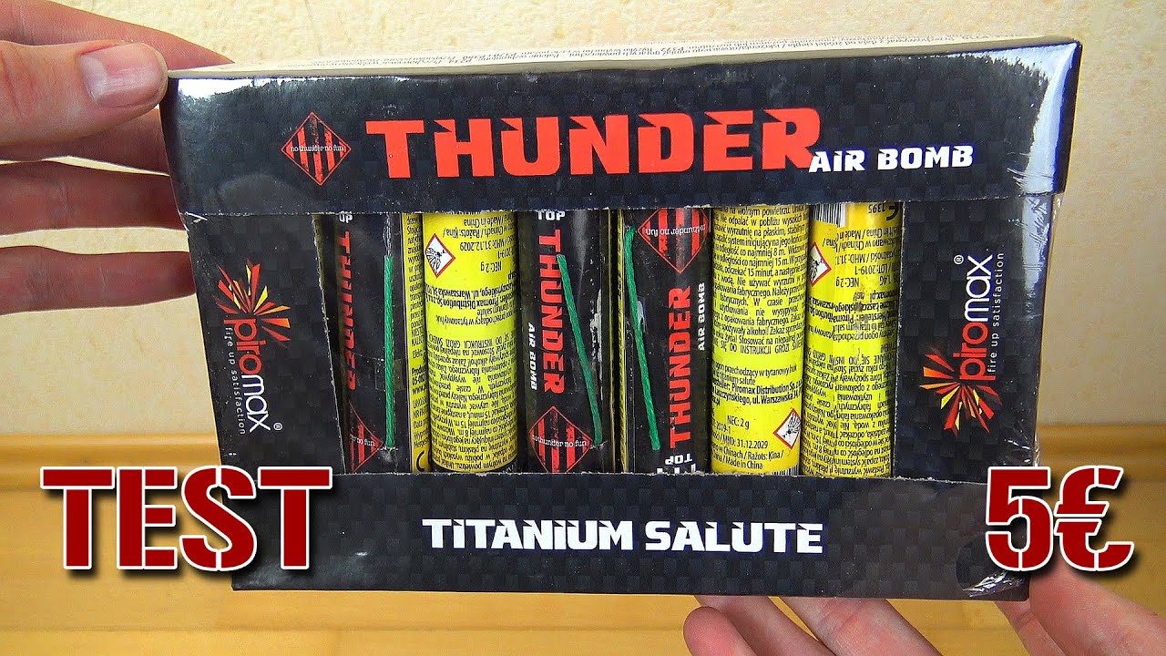 THUNDER AIR BOMB | Titanium Salut BOMBENROHRE | Piromax | 5€