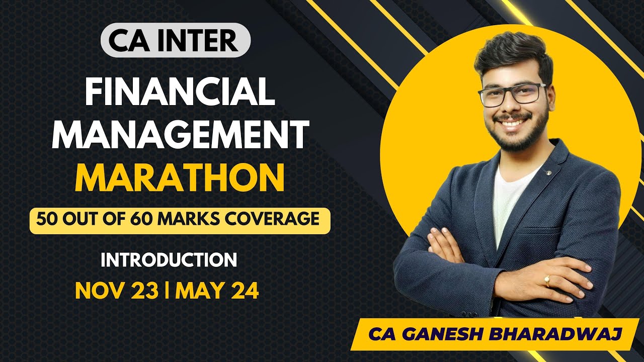 FM Marathon Part 1 | CA Inter | Introduction | 100% English | Nov 2023 Exams | Financial Management