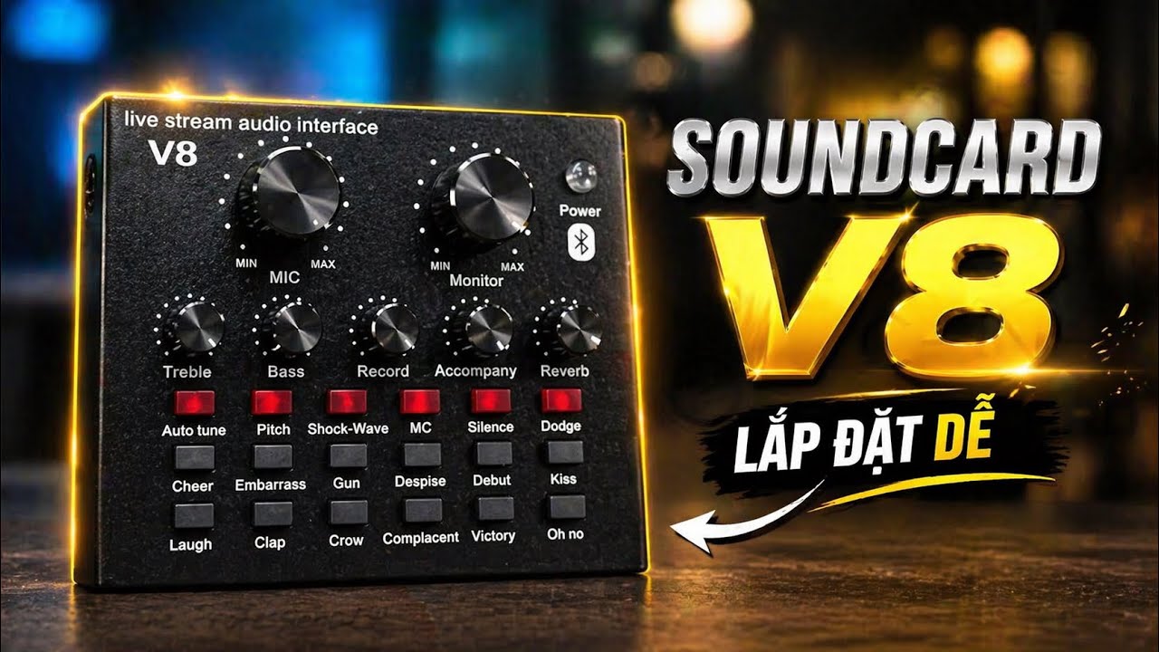 LHS | Hướng Dẫn Lắp Đặt & Hiệu Chỉnh Soundcard V8 Giá Rẻ Chuyên Hát Livestream | Lê Hoàng Studio