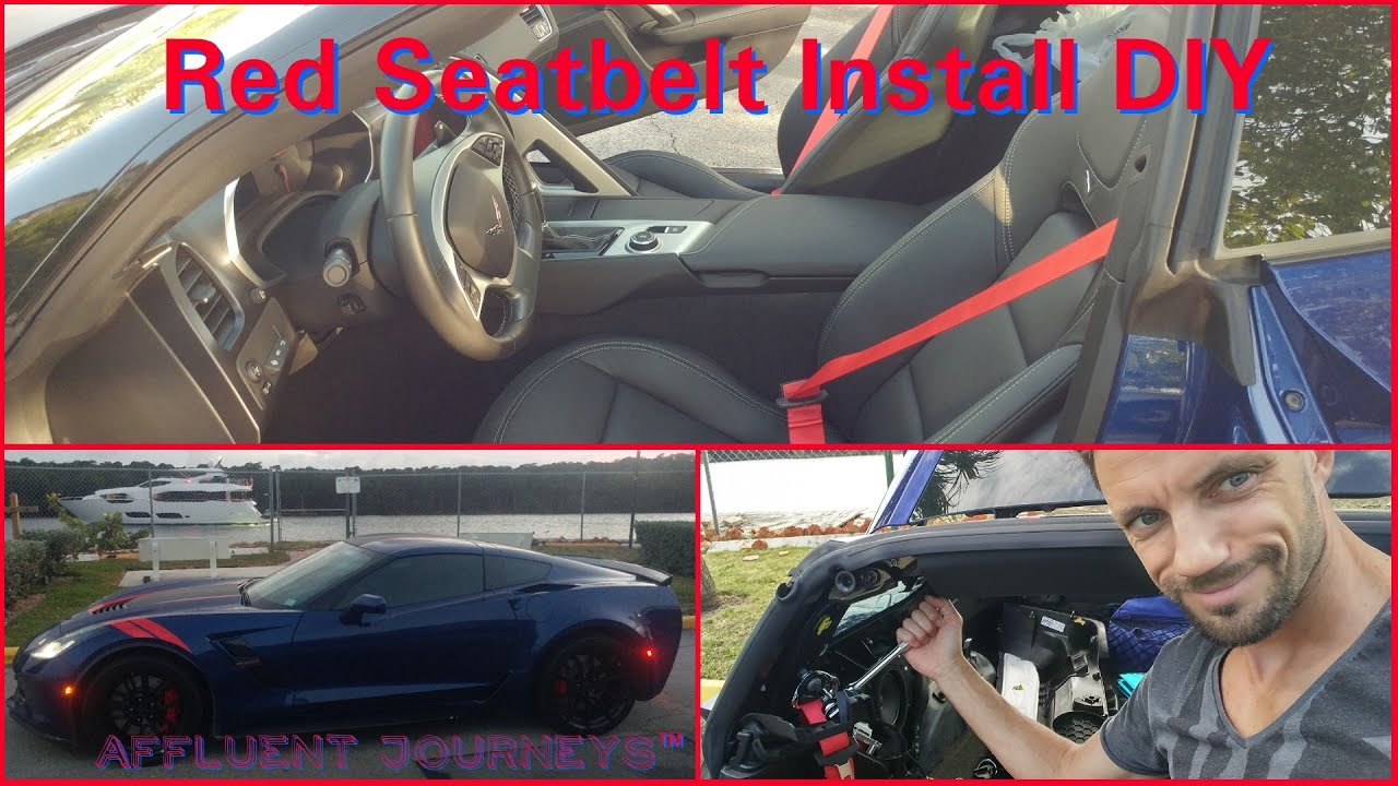C7 Corvette Red Seatbelt Install DIY