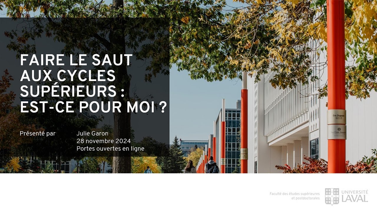 Faire le saut aux cycles supérieurs: est-ce pour moi?