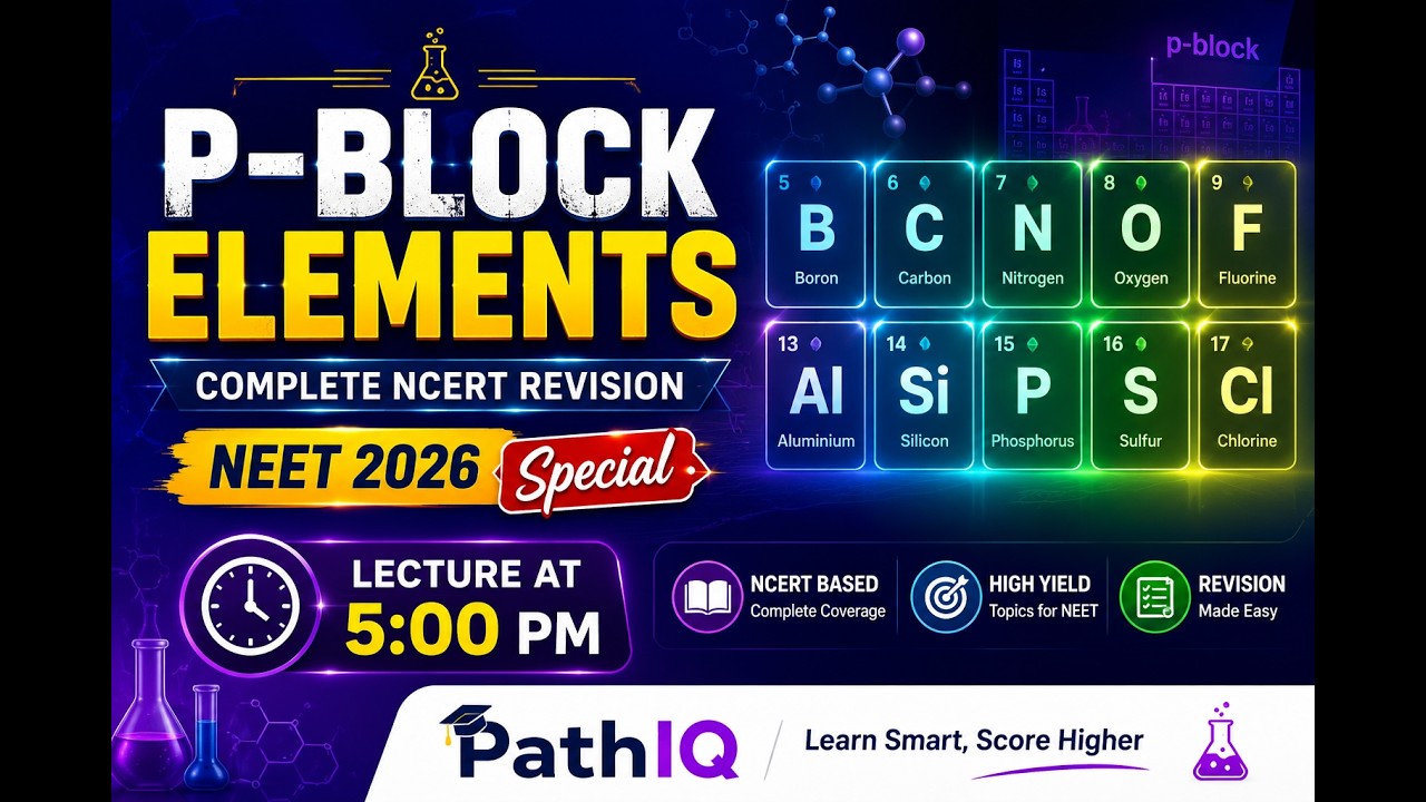 🔥 P-Block Elements in One Shot | Complete NCERT Revision + PYQs | NEET 2026 🚀
