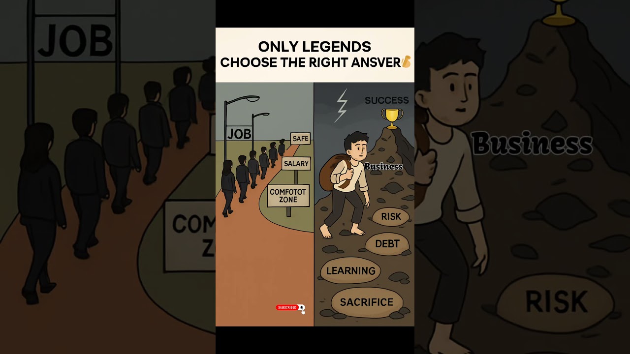 job vs business,  Comfort or Challenge: The Job vs Business Dilemma #shorts