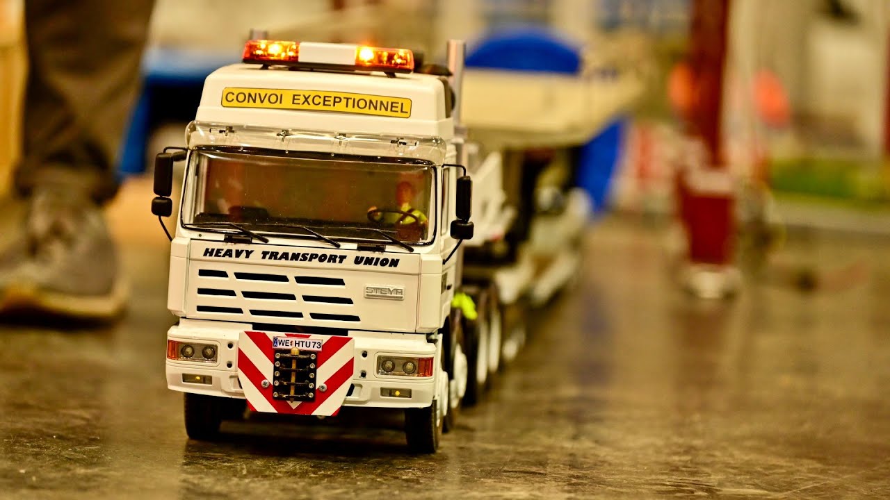 RC Trucks, oversize transport, crane work,... Modellbaumesse Ried 2024 part 3