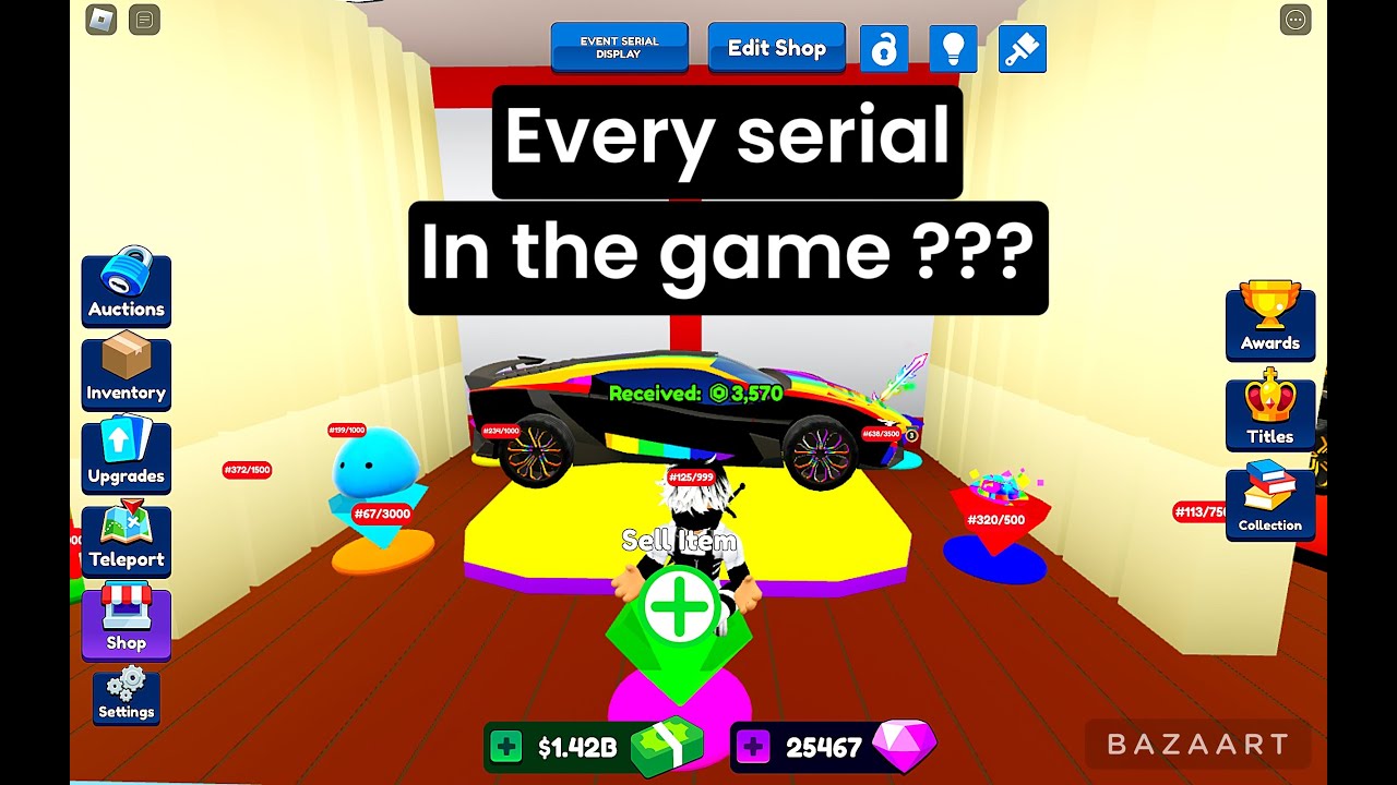 My Serial Collection,So Close!!!(Bid Battles.Roblox)