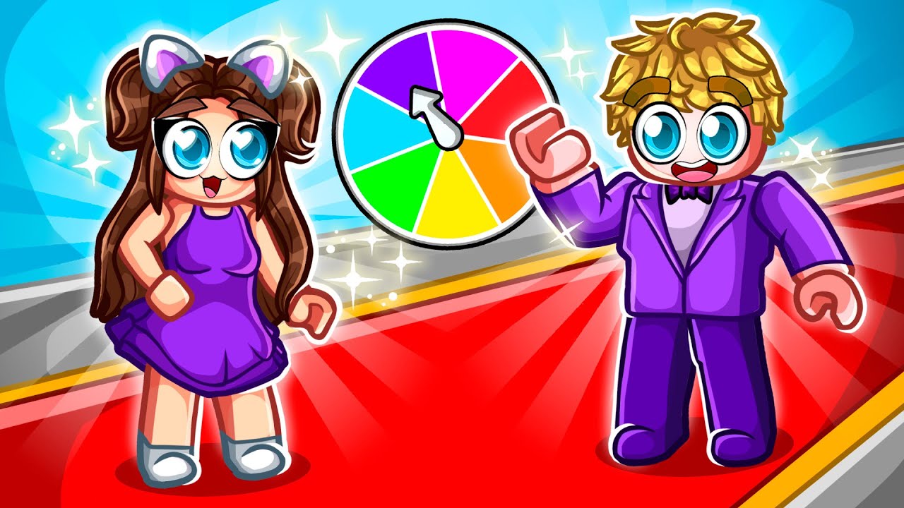 Spinning A WHEEL To Decide Our COLOR In DRESS TO IMPRESS!