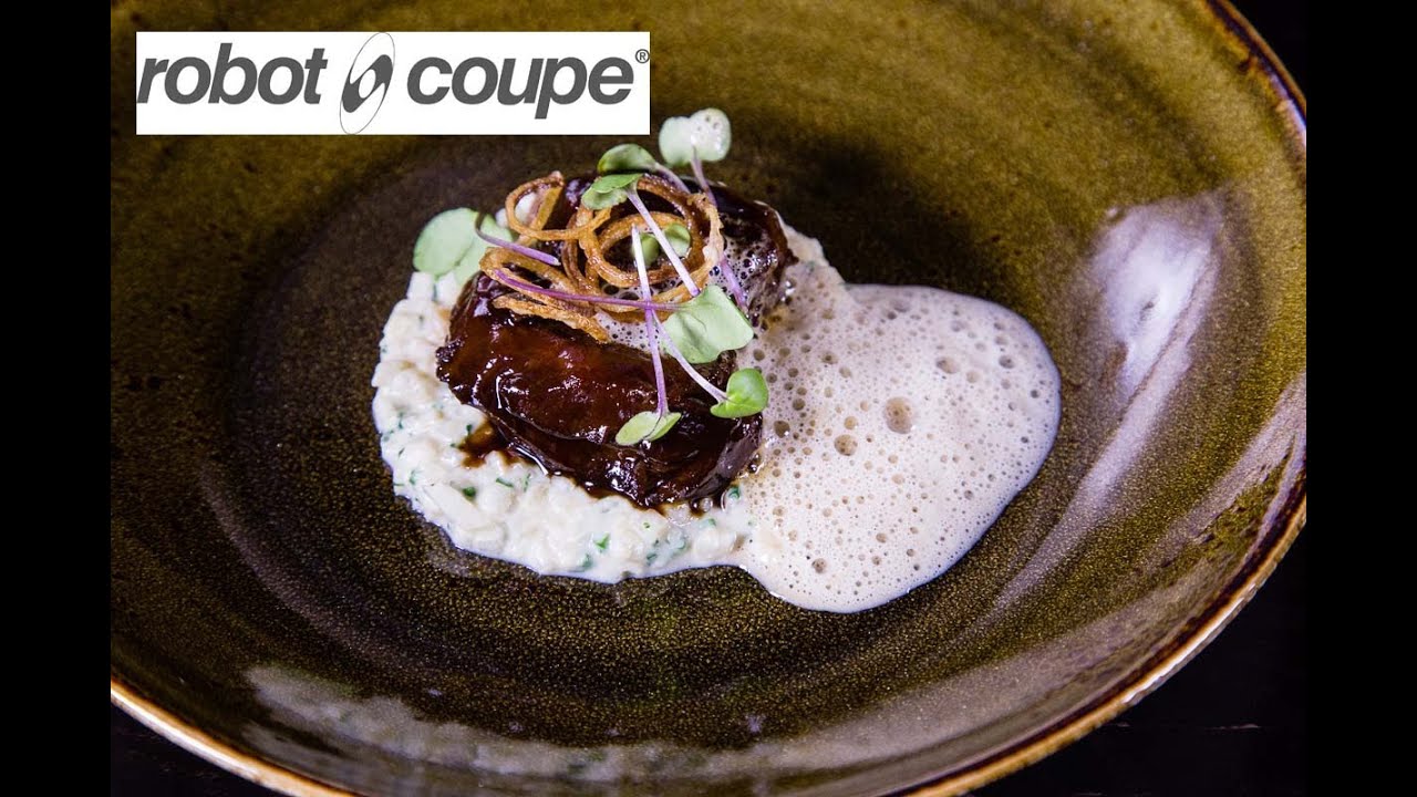Michelin star chef Simon Hulstone creates a pig cheek recipe using a Robot Coupe CL 50 Gourmet