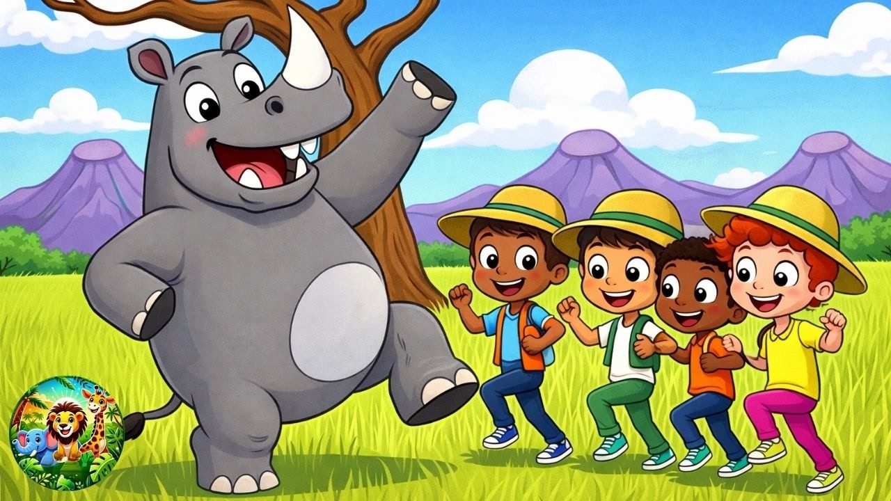 DANCE & MOVE with the RHINO | Kids Safari Dance Song