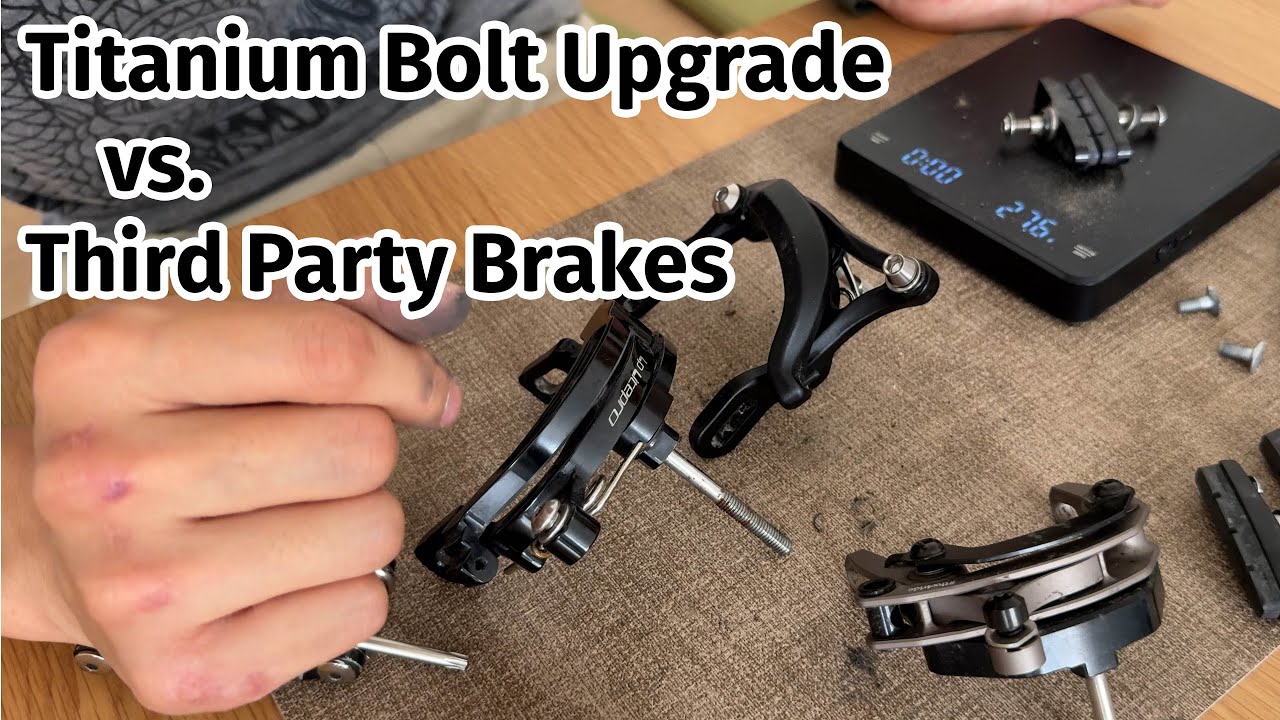 Сравнение улучшений тормозов Brompton: титановые болты, Litepro, Thx4Ride
