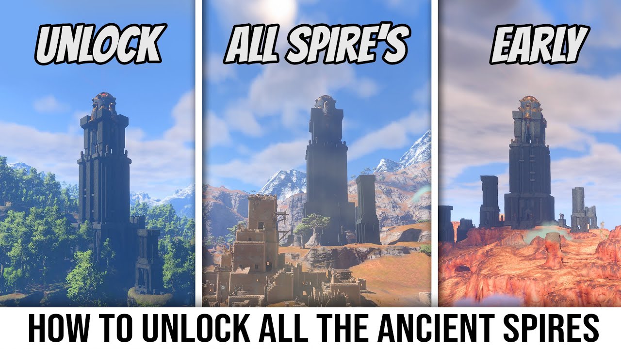 Enshrouded Guide - Unlock All Spires - Revelwood, Nomad Highlands, Kindlewastes Desert!