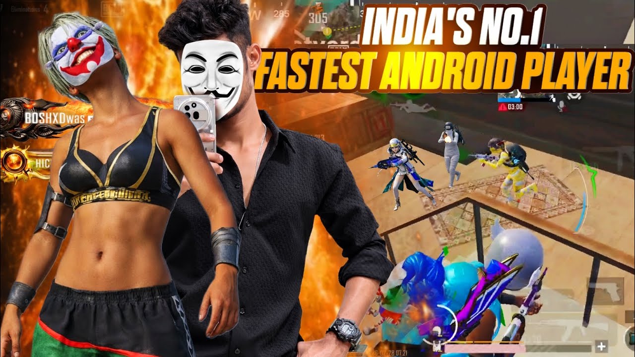 INDIA'S NO.1 FASTEST REFLEX 🔥 ANDROID PLAYER | BGMI FASTEST 1V4 CLUTCHES 