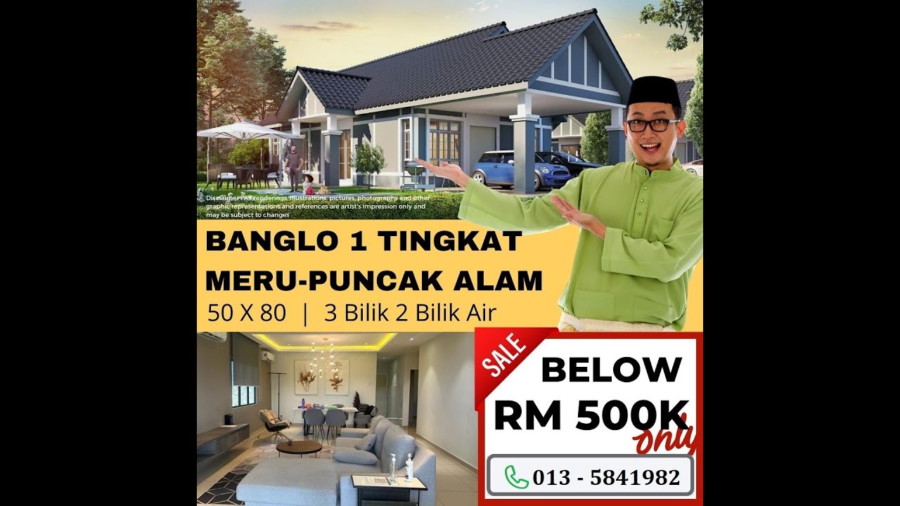 Banglo Bawah 500K Puncak Alam - Meru