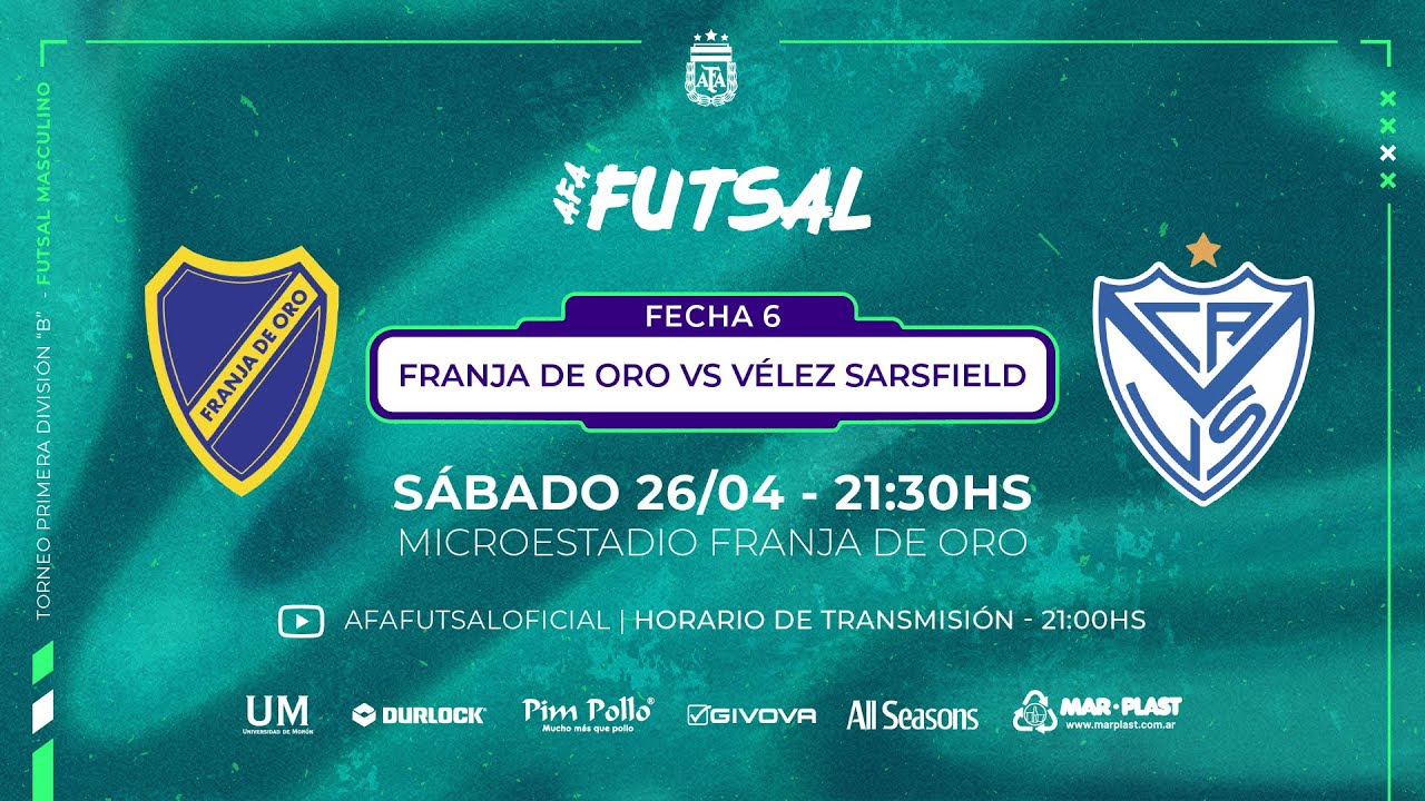 ⚽🇦🇷 Futsal | Primera B masculina 2025 | Fecha 6 | Franja de Oro vs Vélez Sarsfield