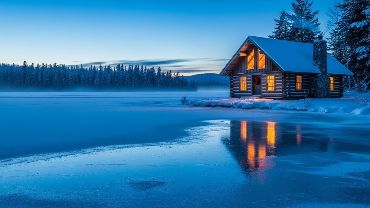 Cabin in the Winter Woods Lo-Fi Jazz Hop  Christmas  Playlist (cafe, Work) - Wavy Blue Lo-Fi Music