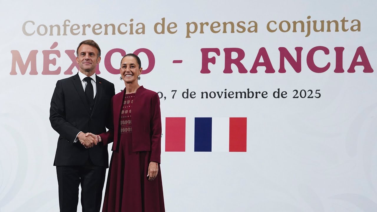 Conferencia de prensa México-Francia. Palacio Nacional