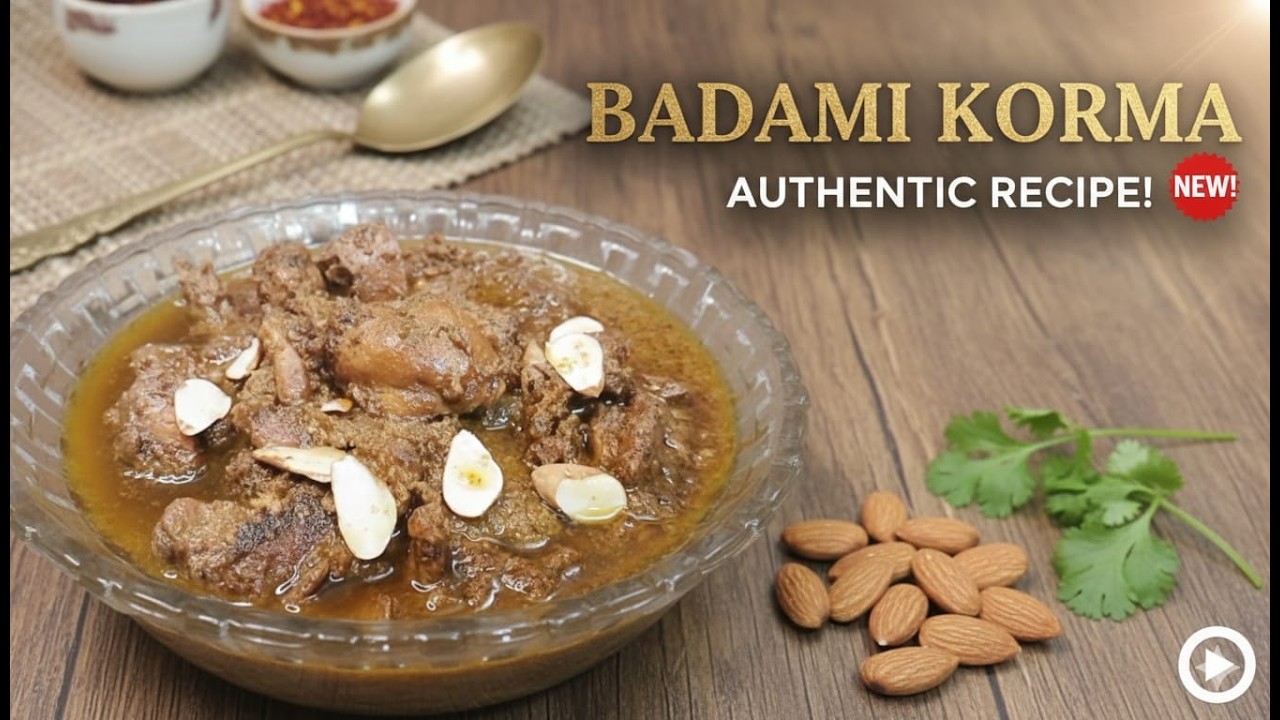 Badami Korma | Shahi Chicken Badami Korma Recipe
