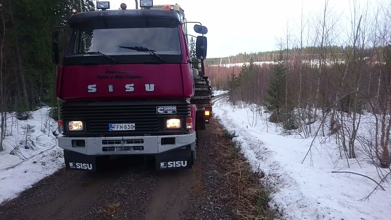 Sisu Cummins L10 Loaded With Ponsse Elk EPIC FAIL Trying To Climb Hill