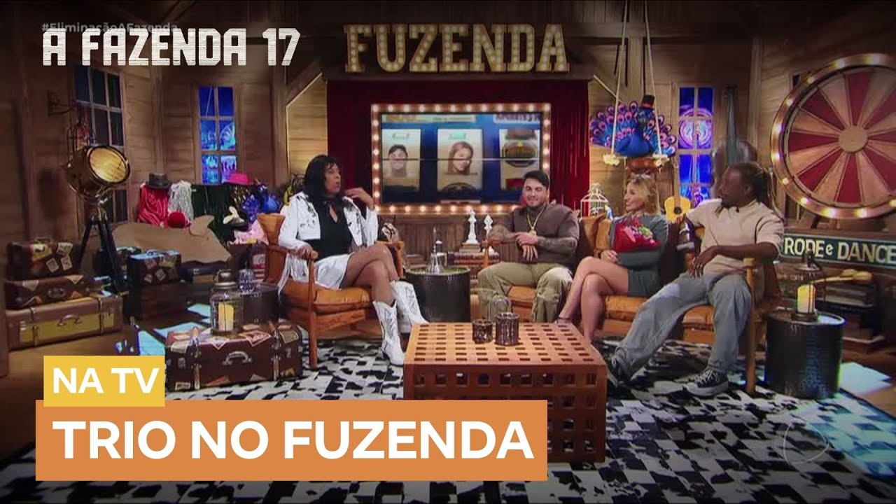 M&aacute;rcia Fu recebe Wallas, Maria e Cr&eacute;o no Fuzenda | A Fazenda 17