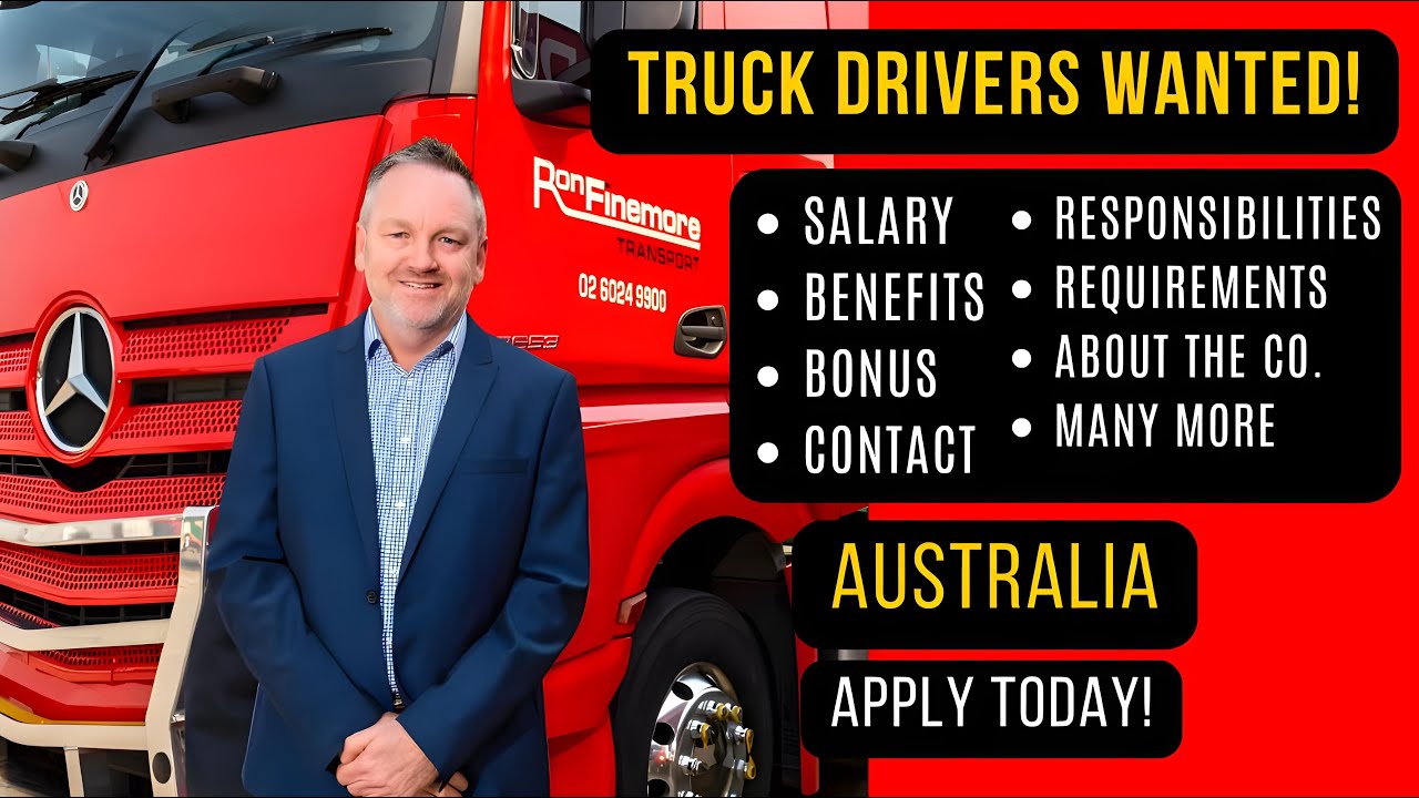 Truck Driving Jobs 2024 at Ron Finemore Transport Australia | Salary, Benefits | Trucking Info Vlog