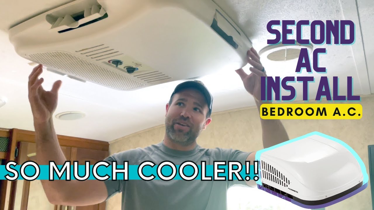 Installing a Second AC on an RV or Camper | Bedroom Air Conditioner Unit Install on Fifth Wheel