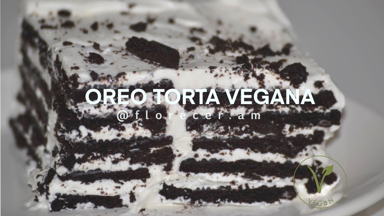 OREO torta | VEGANA | 3 ingredientes | Tarta Helada OREO | VEGAN oreo ice box cake