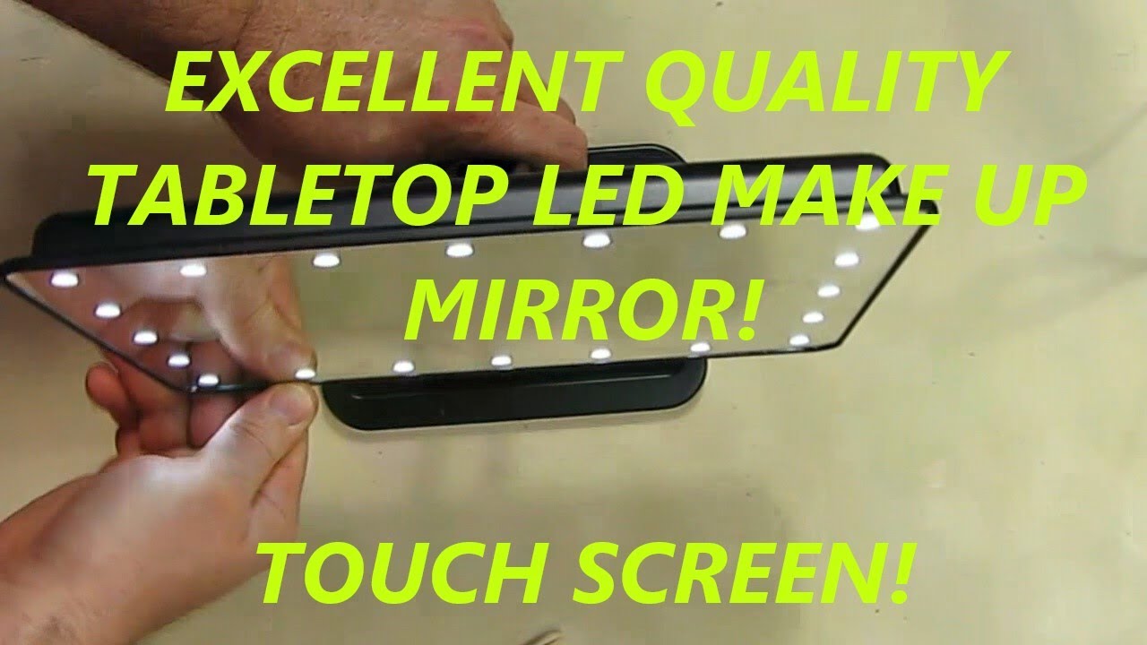 HIGH QUALITY LED Desktop Make Up Mirror with Stand, Touch Screen REVIEW