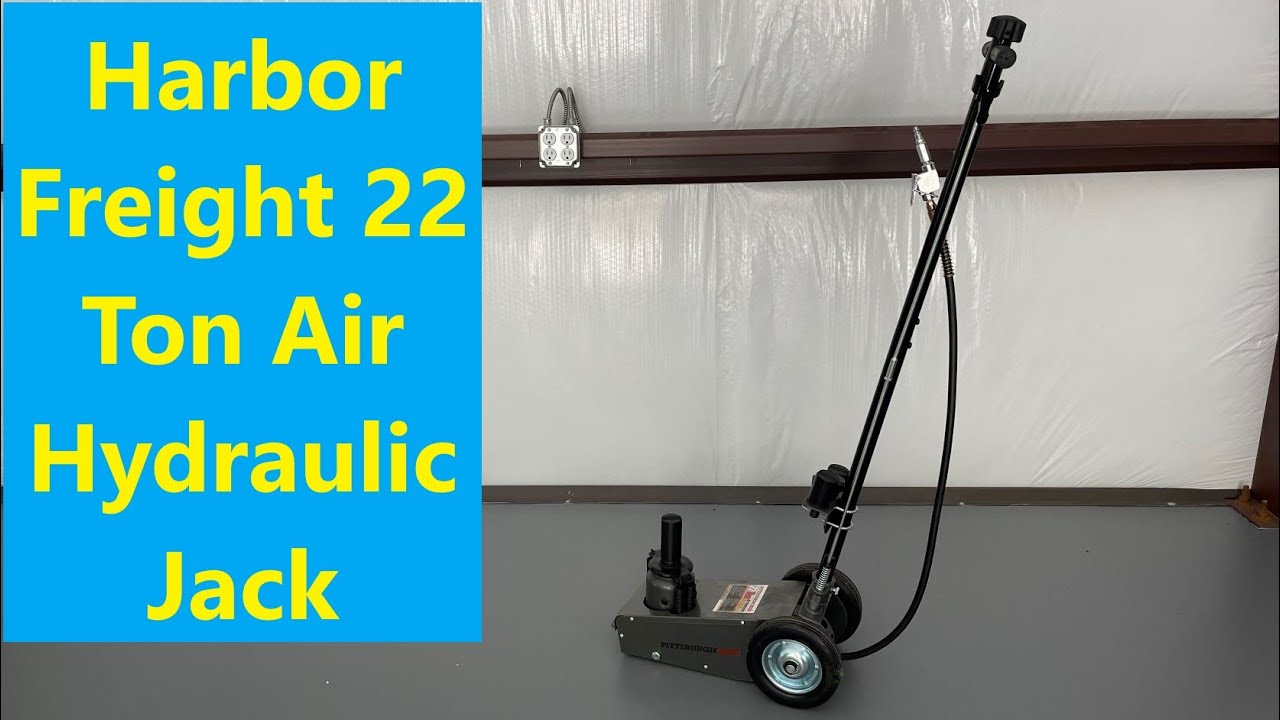 22 Ton Air Powered Hydraulic Floor Jack Harbor Freight Unboxing assembly and review