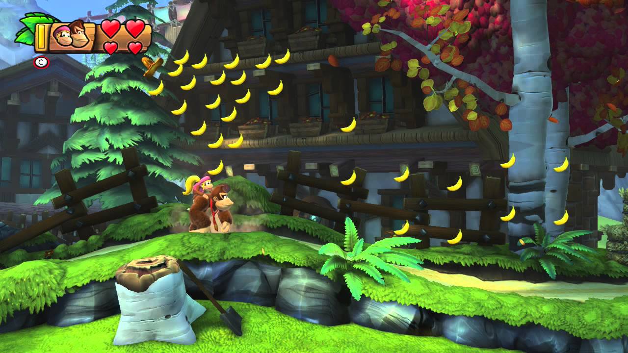 Donkey Kong Country Tropical Freeze 60FPS Gameplay - Windmill Hills