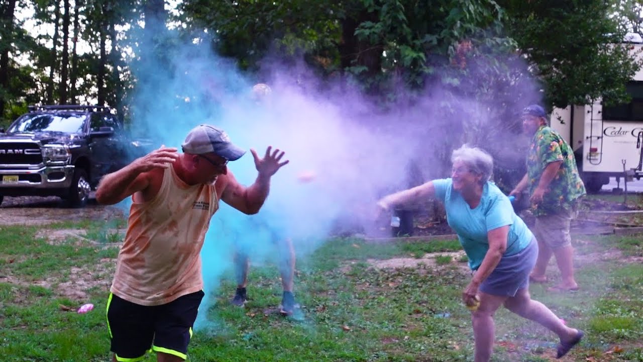 chalk ball prank on uncle larry