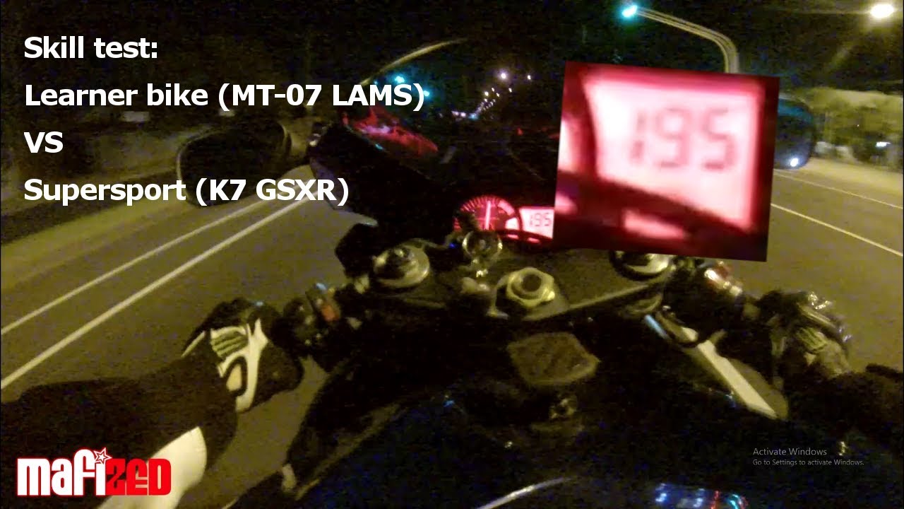 GSXR 750 vs MT07 DE-RESTRICTED
