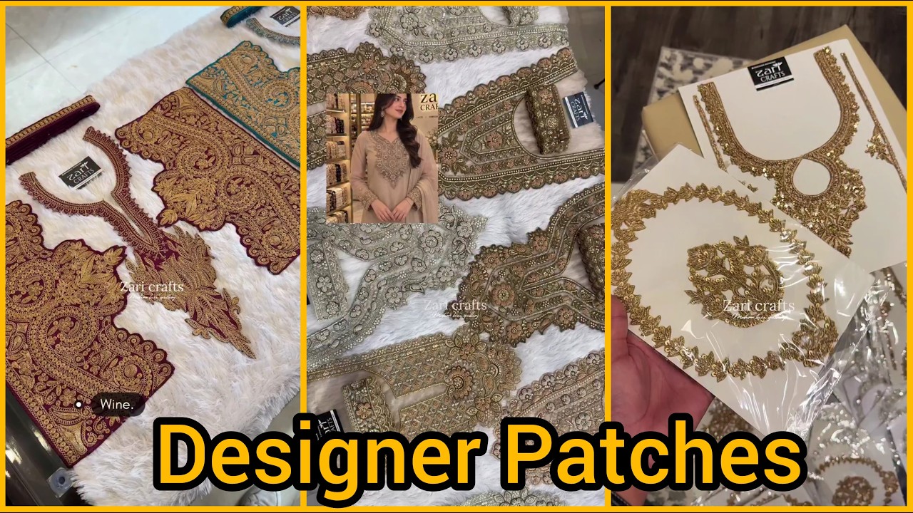 Kashmiri Tilla Neck Set 🍁 || Designer Patches Collection 2026 😍 || Zari Work Patches 💫