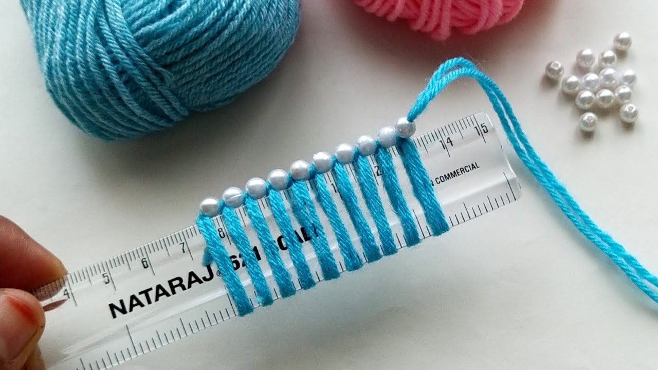 Amazing Woolen Flower Tricks with Scale | Hand Embroidery Amazing Trick | Easy Sewing hack